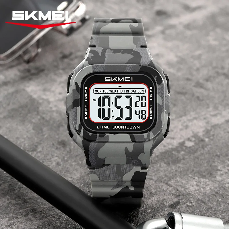 SKMEI 2343 Military Digital Watch Sports Shockproof Waterproof Multi Functional Men's Watch LED Display Alarm Clock Reloj Hombre - view 4
