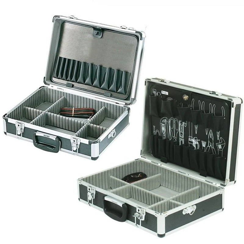 Waterproof Portable Storage Box Aluminum Alloy Frame Crush Resistance Shock Absorption Anti-impact Large Capacity Tool Case