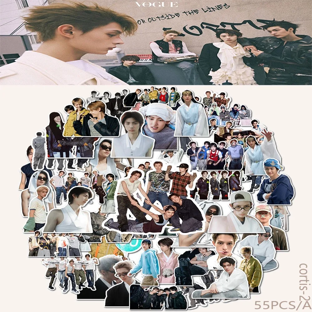 55 шт. Kpop новая наклейка для мальчиков Group CORTIS MARTIN JAMES JUHOON SEONGHYEON KEONHO водонепроницаемые декоративные наклейки высокого качества