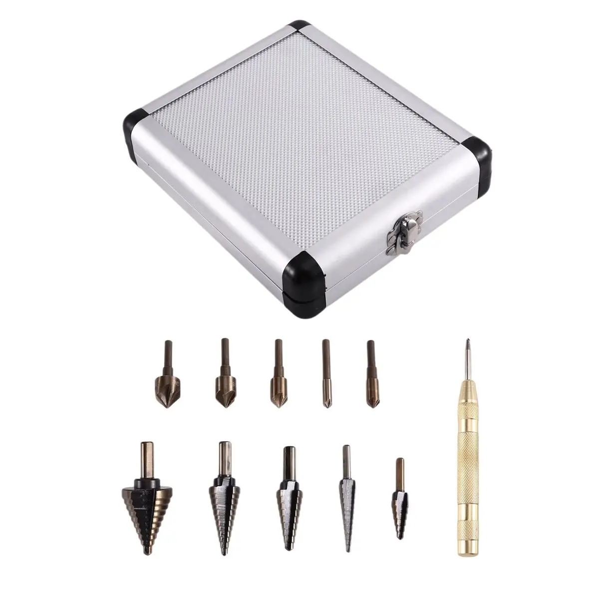 Best of 2026 5 Pack Step Drill Bit & 5 Pack Countersink Drill Bit Set, 50 Sizes HSS Titanium Coated Bits, Wood & Plastic for DIY