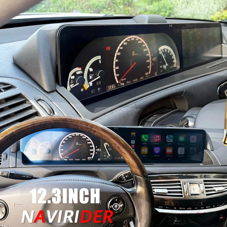 12.3'' Android Stereo For Mercedes Benz S Class W221 2005-2013 Car Multimedia Radio Player Touch Screen GPS Navigation Carplay
