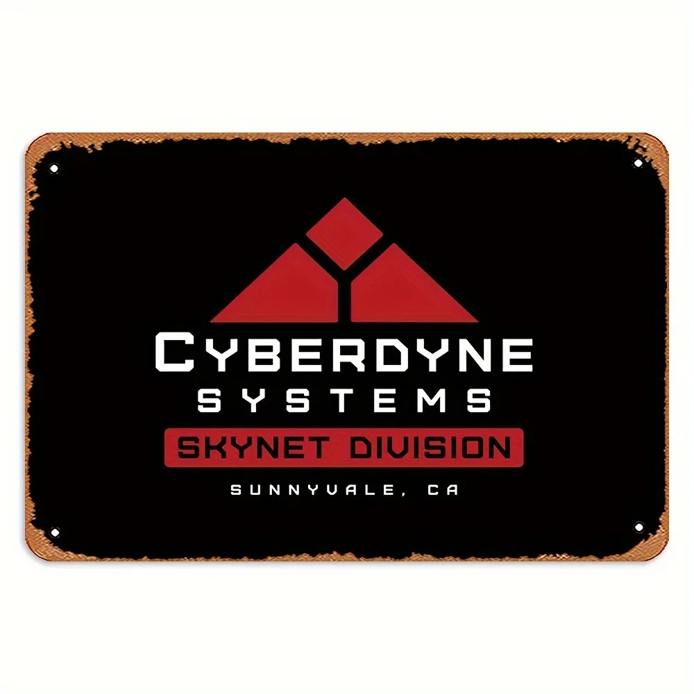  frameless metal sheet painting, Skynet Robot System - vintage sign | Perfect decoration for man caves, bars, garages, and more 