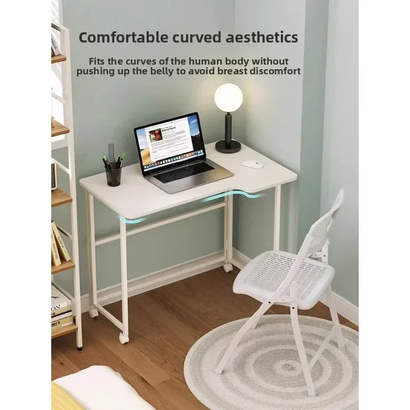 Portable Folding Desk for Home Student Computer Desk Multi-Functional Adjustable Height Table Top Storage Shelf Adult Kids Desk