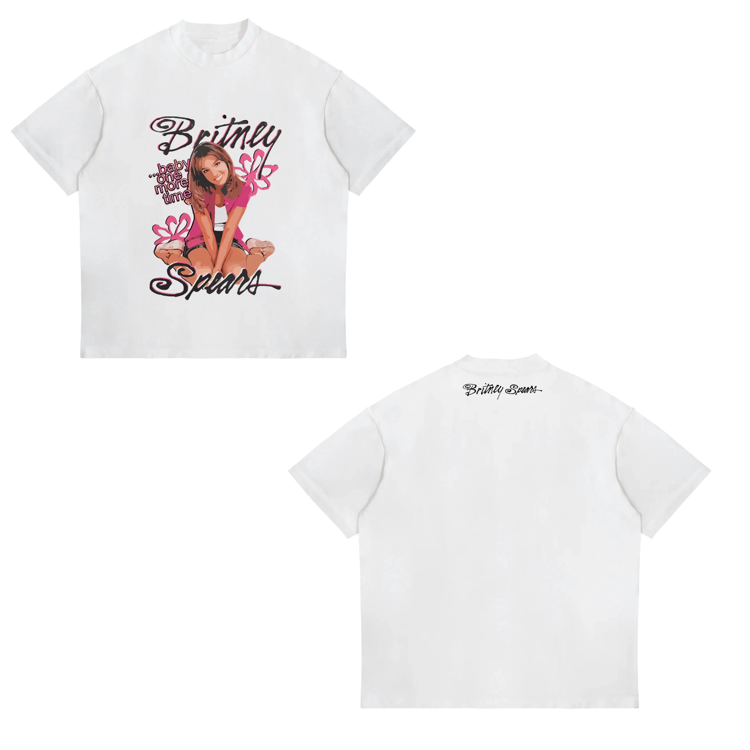Camiseta con gráfico de chicle de la cantante Britney Spears, camiseta Vintage de alta calidad para hombre y mujer, camiseta de algodón de gran tamaño, ropa de calle