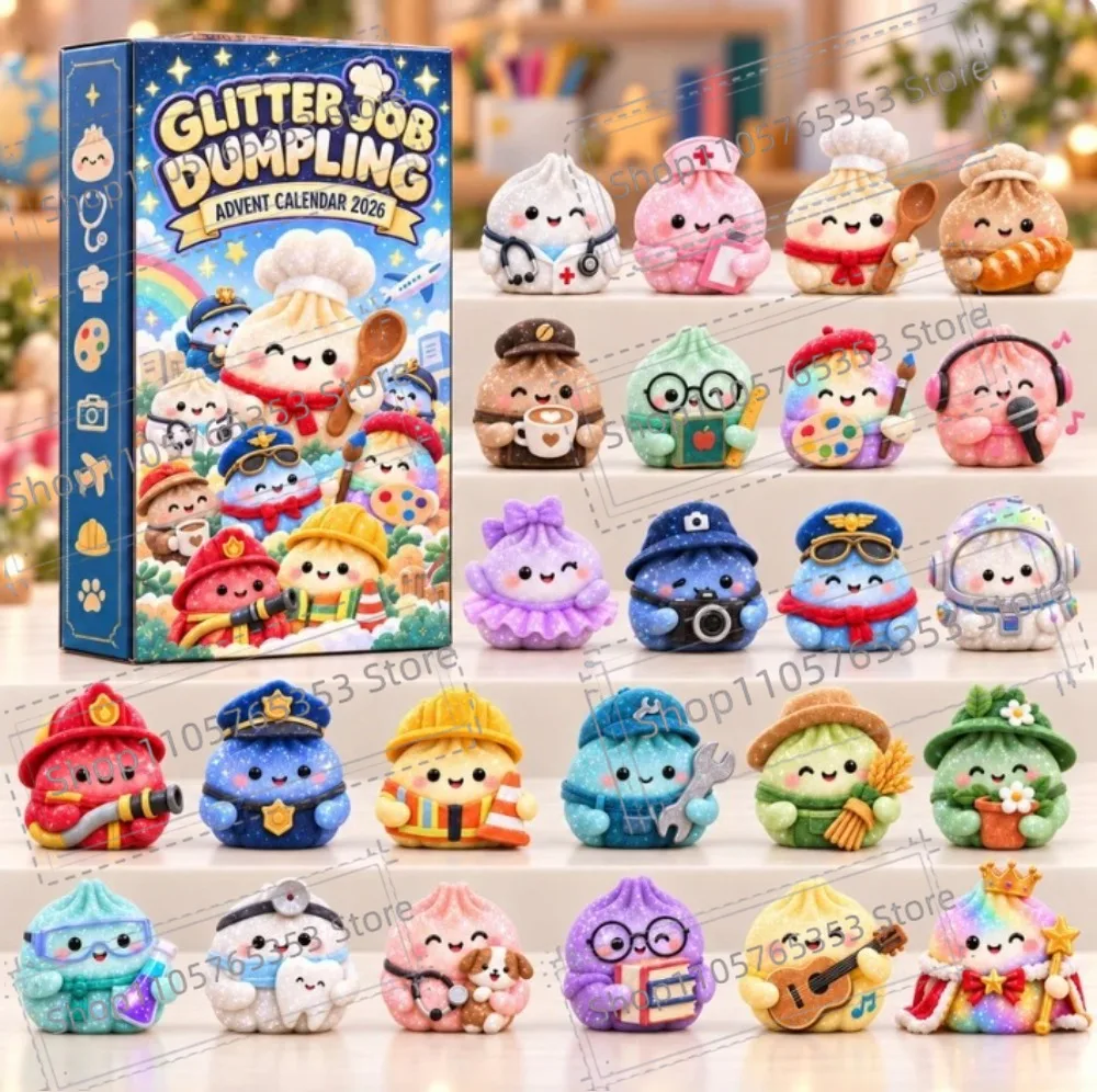 2027 Fresh Christmas Dumpling Advent Calendar,24 Day Countdown Mystery Surprise Gift,Christmas Tree Decoration Pendant Gifts