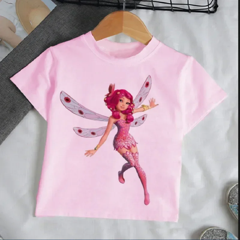 Girls Kids Clothes The Mia and Me Elf Print T Shirt Cute Children Clothing Summer Fashion Tops Fairy Princess Pattern T-shirt