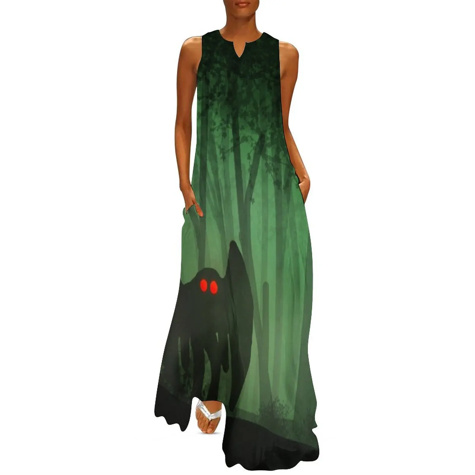 Mothman on a walk Long Dress birthday dress for women women clothes summer dress