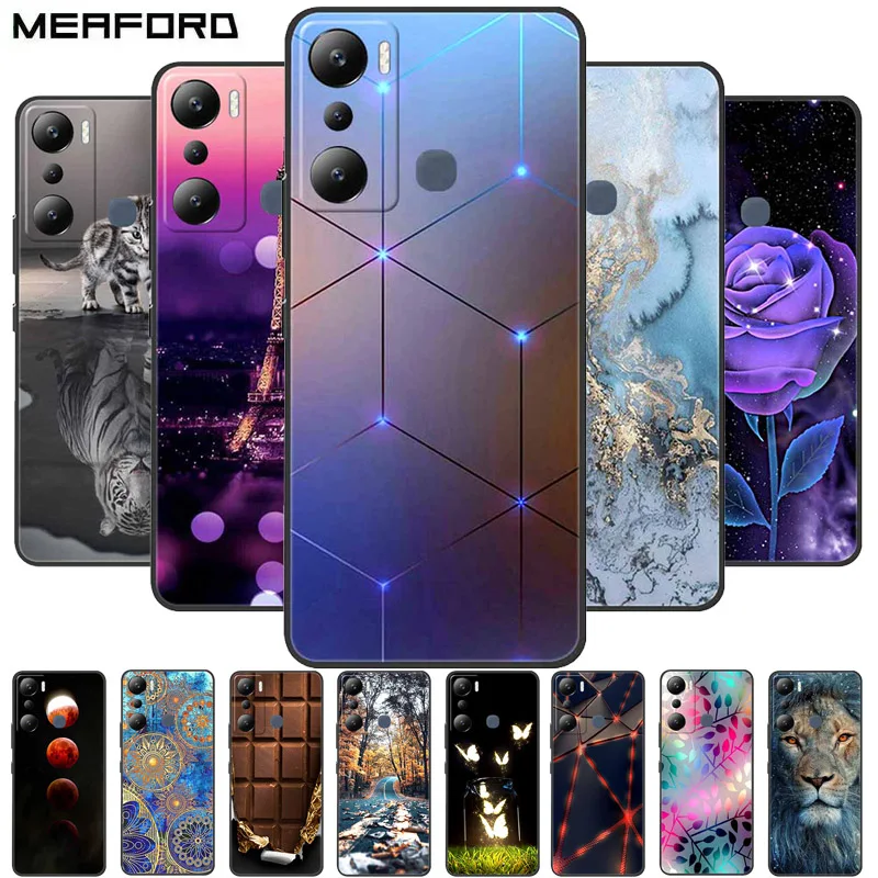 For Infinix Hot 20i Case Cover Bumper On For Infinix Hot 20S / 20 Pro / Hot 20 4G Case TPU Soft Silicone Back Cover Coque Fundas