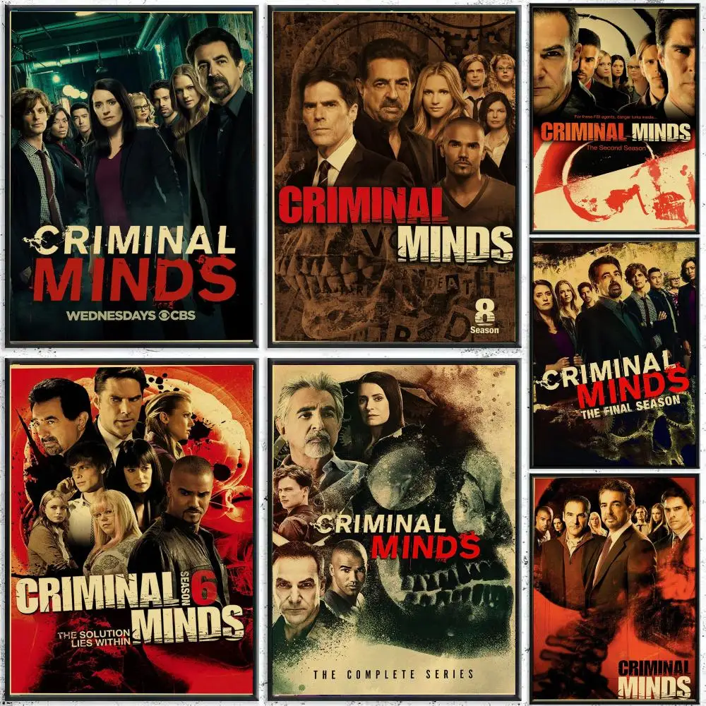 Movie C-Criminal M-Minds Poster Perfect Sticker Self Adhesive for Office Home Theater Wall Art Decor Fancy Gift