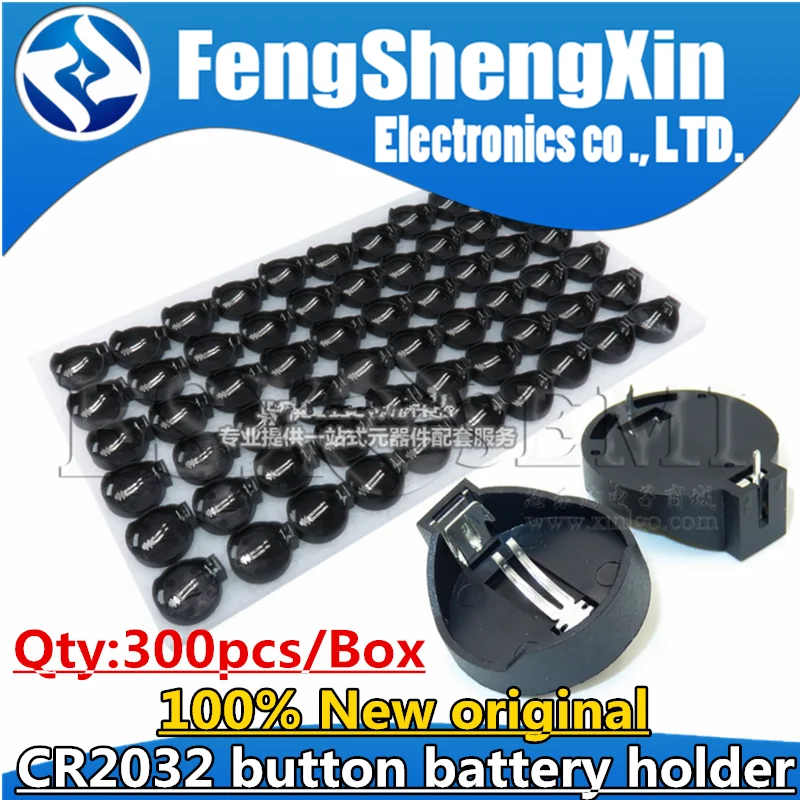 

300pcs/lot CR2032 BS-2-1 CR2025 Button battery socket battery holder