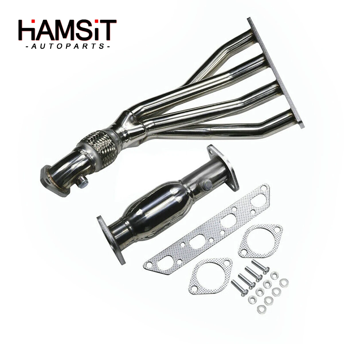 Hamsit Stainless Steel Manifold Header For 02-06 Mini Cooper S Hatchback Convertible 1.6 Jcw R50 R52/53