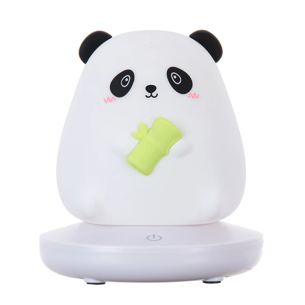 

Bedroom Night Light for Children Cute Animal Led Silicone Lamp Touch Sensor Dimmable Kid Holiday Gift Panda