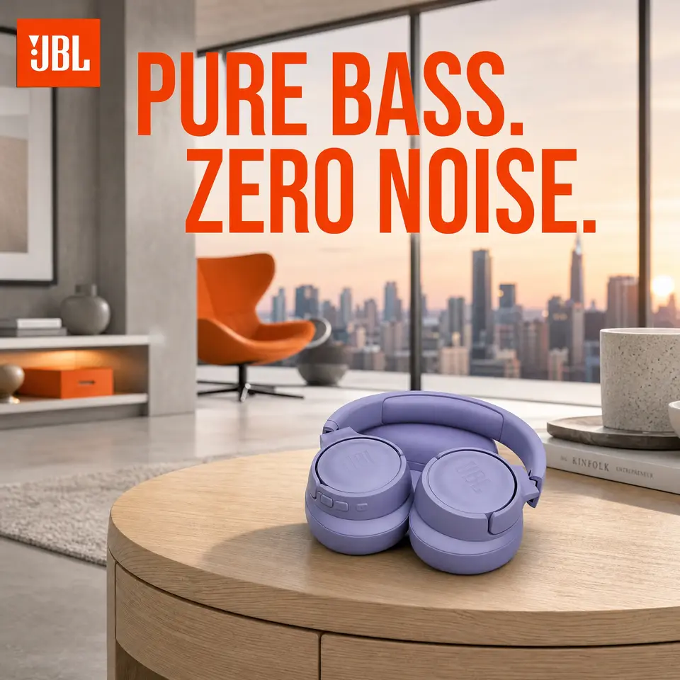 سماعات رأس بلوتوث JBL TUNE 770NC لاسلكية تقليل الضوضاء النشط موسيقى ألعاب سماعات طويلة المدى - 4