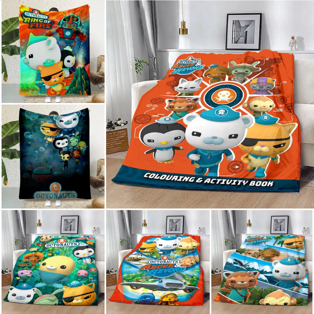 Cute Cartoon The Octonauts Printed Blanket Picnic Blankets Warm Blanket Soft and Comfortable Blanket Home Travel Birthday Gift