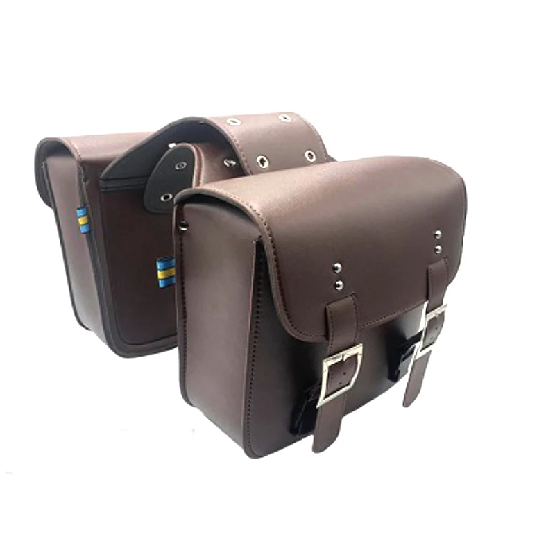 Bicycle/Electric Bike/Motorcycle Vintage Leather Doubie Side Bike Bag Outdoor Riding Tool Bag