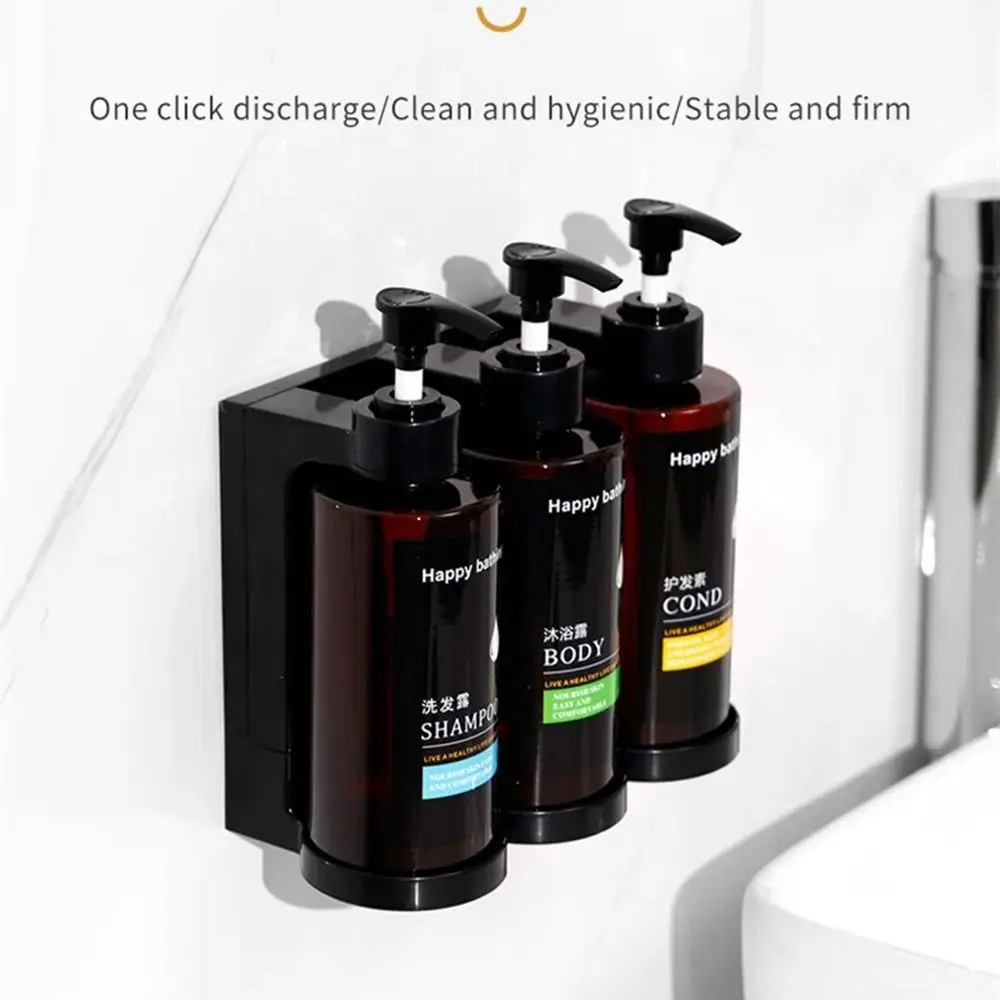 

Hotel Shampoo and Shower Gel Separate Bottles Wall Mounted No Punching Hand Sanitizer Boxes Wall Mounted Manual Soap Dispensers