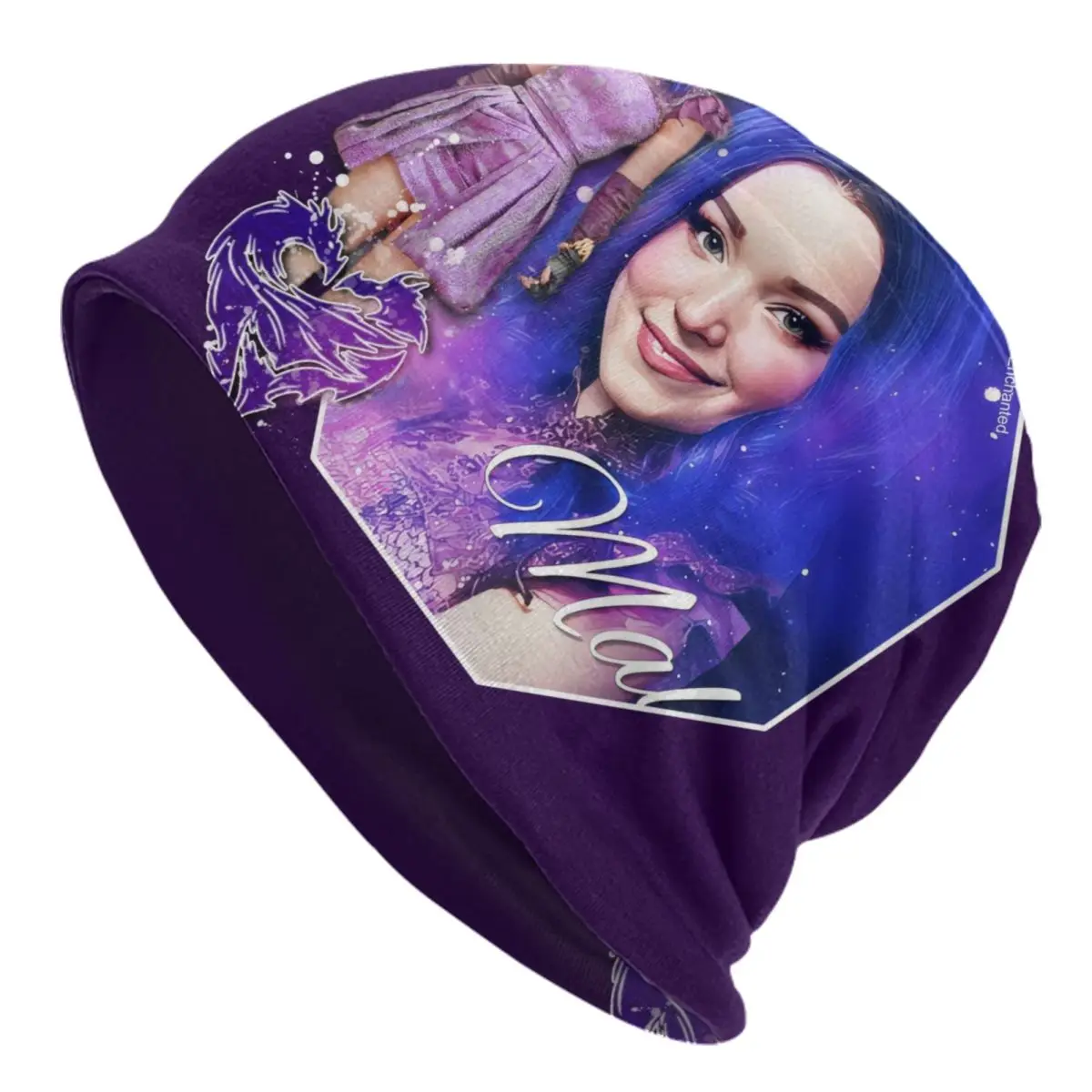 

Descendants Bonnet Hats Fashion Knit Hat For Women Men Warm Winter Mal Purple Queen Skullies Beanies Caps