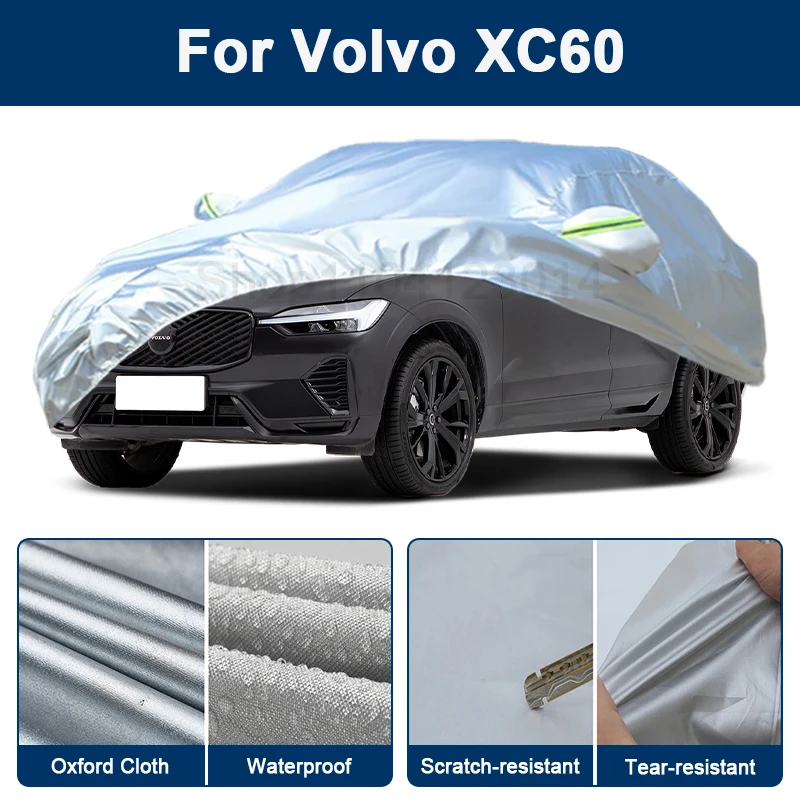 

Outdoor Full Car Cover For Volvo XC60 with Reflective Strips Waterproof Snowproof Dustproof UV Protection Exterior Accessories