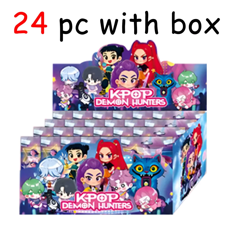 24 piezas Anime Kpop Demon Hunters caja ciega figura juguete modelo coleccionable para Fans decoración de escritorio juegos dibujos animados