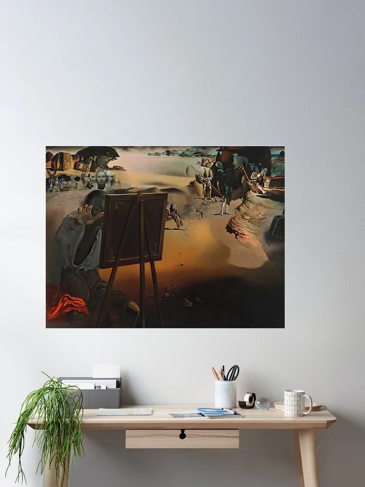 

Impressions of Africa Salvador Dali Painting, Art Print Canvas Poster, Living Room Decor, Home Wall Picture