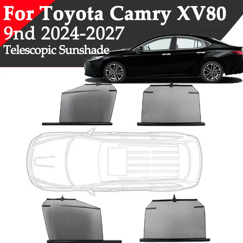 For Toyota Camry 9nd XV80 2024-2027 Car Telescopic Sunshade Side Window Curtain Sun Protection Retractable Visor Accessory