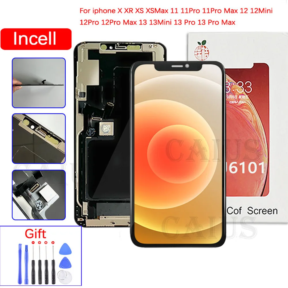 

AAA+++RJ Incell Screen for IPhone XR XS Max 11 Pro 12 13 14 Display Replacement Assembly Digitizer Touch Pantalla Perfect Repair