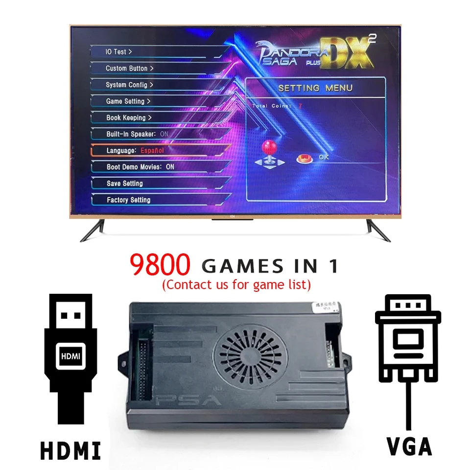 Pandora Saga DX 2 Plus 9800-in-1 Arcade Box 40P PCB