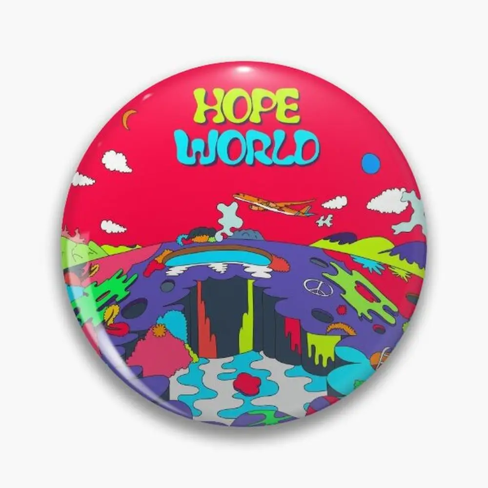 J-hope Hopeworld Pin Buttons Brooches  Jewelry Accessory Customize Brooch Fashion Lapel Badges