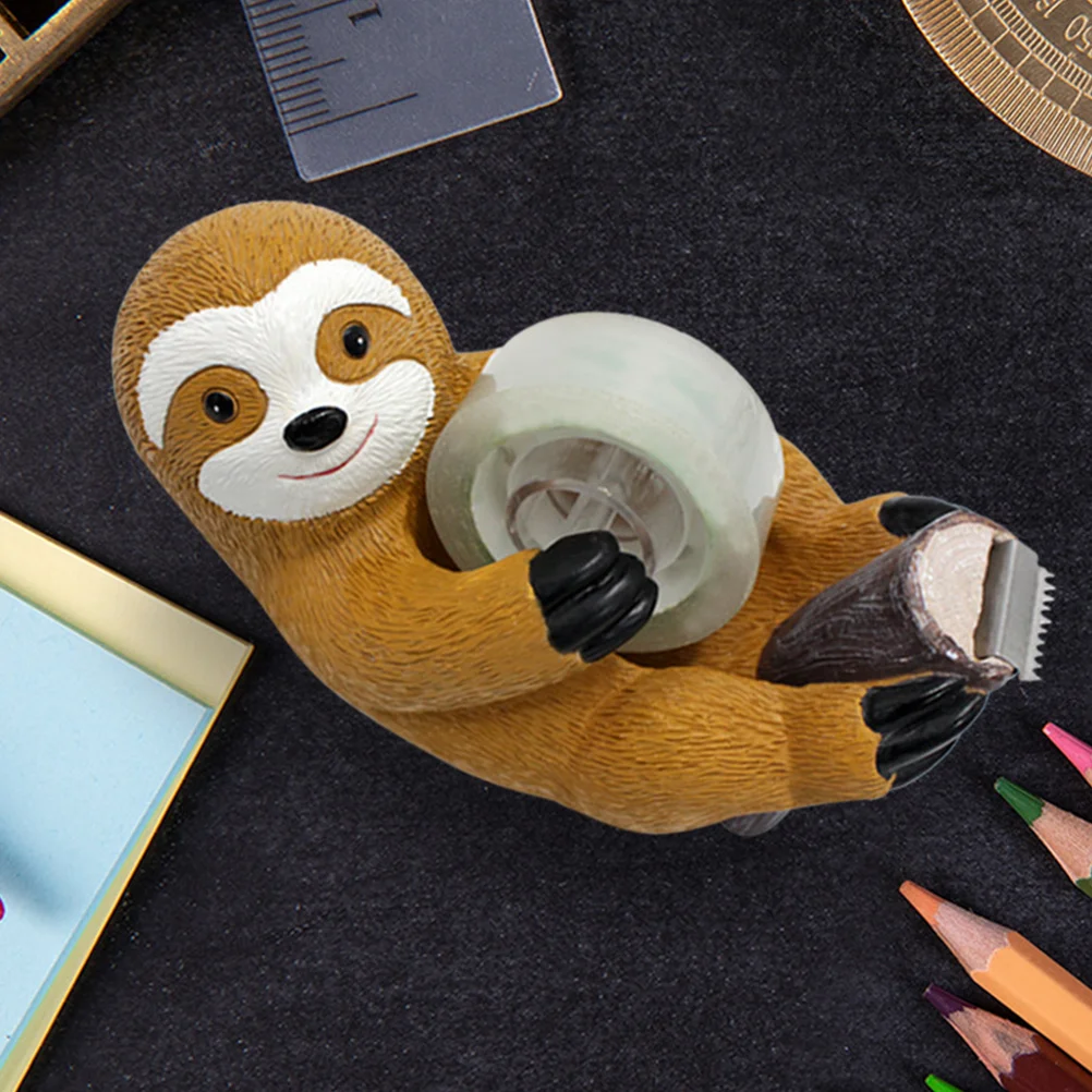 Sloth เทปเครื่องชั้นกาวที่นั่งการ์ตูนเรซิ่น Remover โต๊ะ Dispenser Supply ผู้ถือวงเล็บสะดวก Office