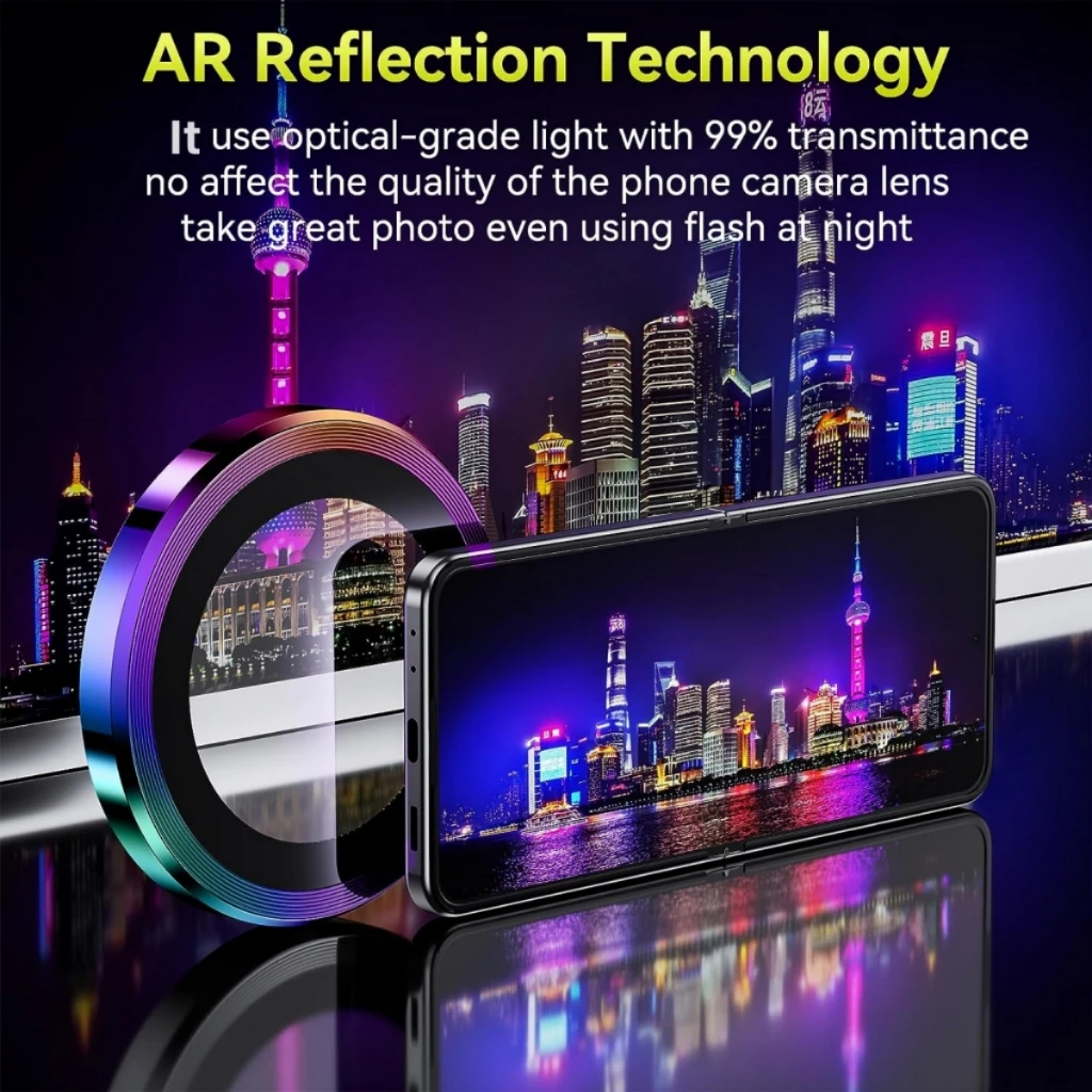 Pelindung lensa kamera logam untuk Samsung Galaxy Z Flip 6 5 4 cincin logam kaca Tempered Anti gores 9H untuk Galaxy Z Flip5