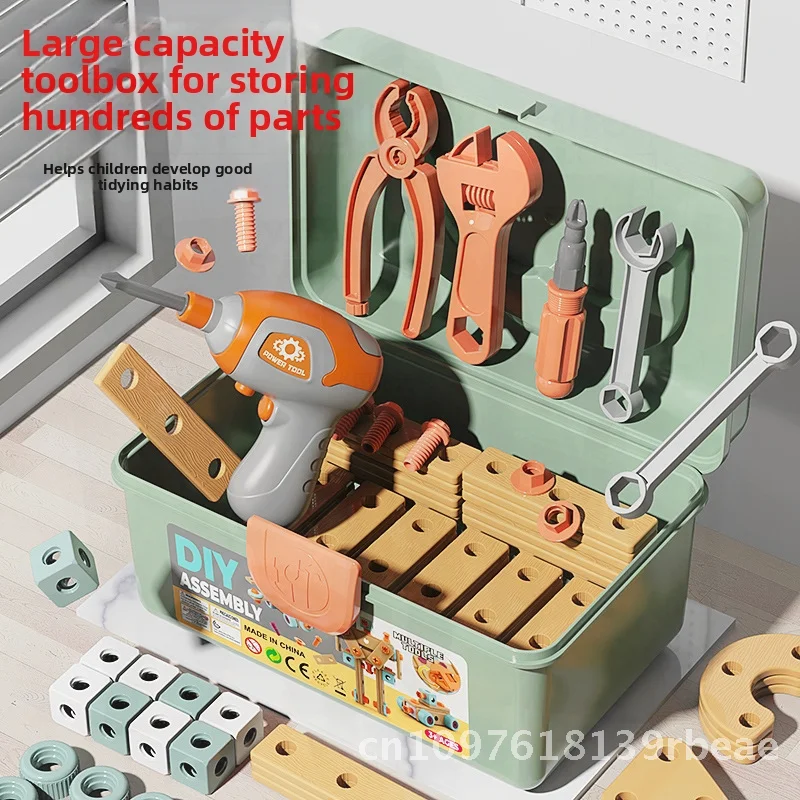 DIY Tool Box Set for Children 4-6 Years Old Simulation Puzzle Disassembly Assembly Screw Repair Tools Set Boys & Girls