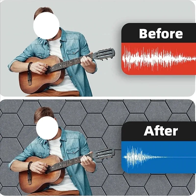 3/5 قطع من الألواح الممتصة للصوت، بلاط حائط صوتي ذاتي اللصق، تقليل الضوضاء للجدران الداخلية، مثالي لغرف الموسيقى ﻿