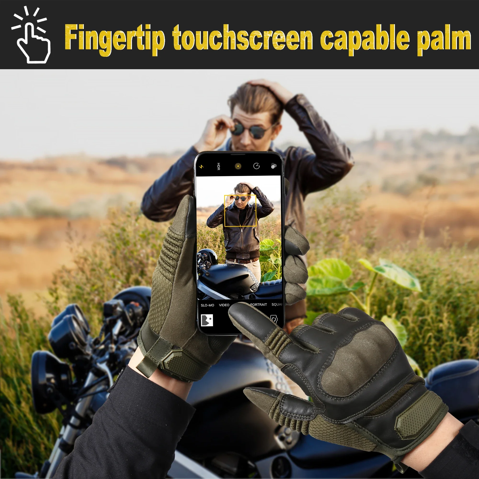 Tactical Full Finger Gloves Touch Screen Airsoft Combat Paintball Shooting Hard Shell Bicycle Driving Cycling Camping Glove Men