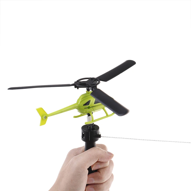 ألعاب طائرة هليكوبتر بخط سحب للأطفال ، طائرة برباط ، حبل سحب خارجي ، لعبة إقلاع ، هدية ممتعة
