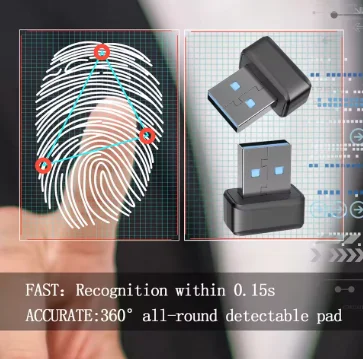 Windows 10 11 قارئ بصمات الأصابع USB صغير جهاز التعرف على بصمات الأصابع مفتاح الأمان البيومتري وحدة الكمبيوتر المحمول الماسح الضوئي
