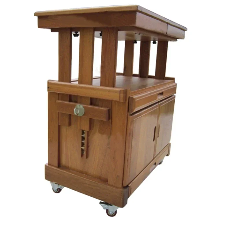 

Export High-Grade Beech/Solid Wood Oil Painting Car/Painting Easel (Lifting Wall Painting Cabinet Art Supplies)