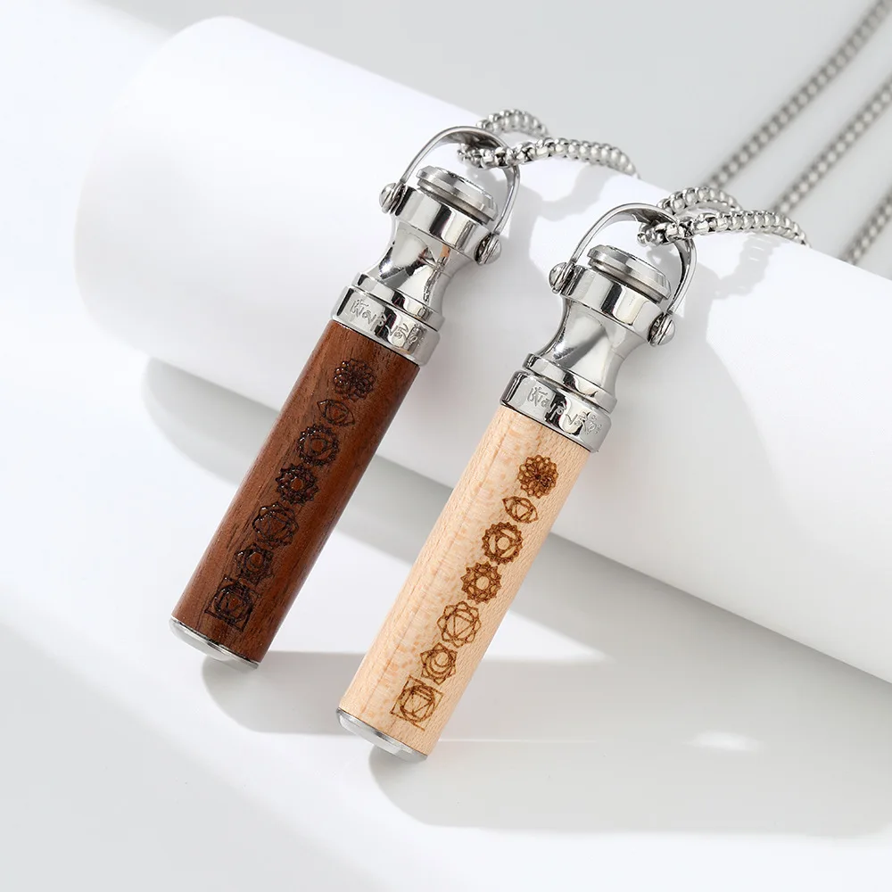 528Hz Mindfulness Breathing Whistle Necklace Fashion Yoga Meditation Flute Therapy Relieves Anxiety Pendants Aroma Diffuser