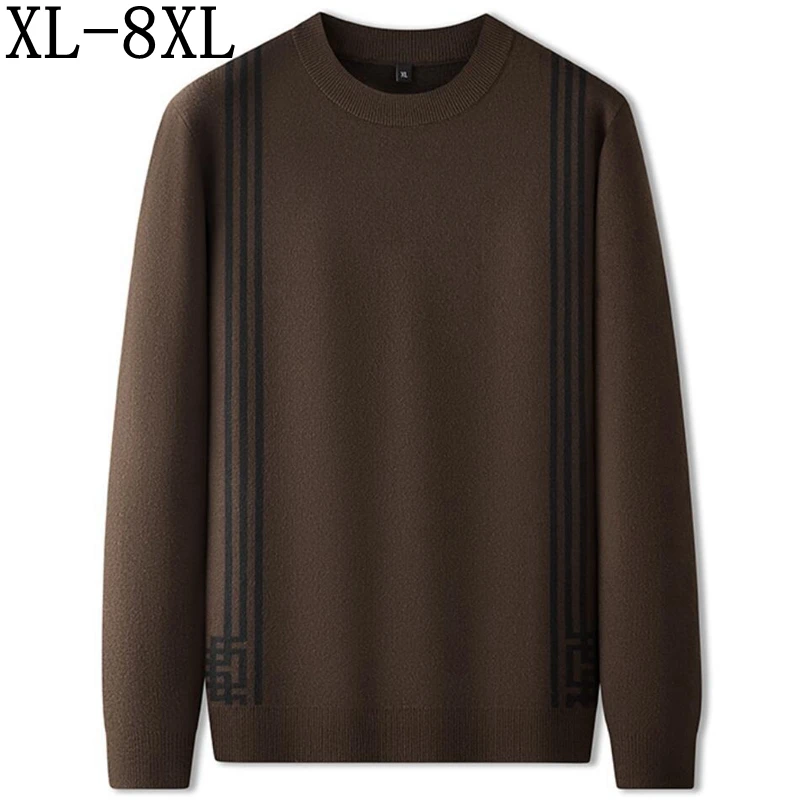 

8XL 7XL 6XL 2024 New Fall Winter High End Luxury Sweater Men Long Sleeve Thick Warm Mens Sweaters Fashion Male Christmas Jumper