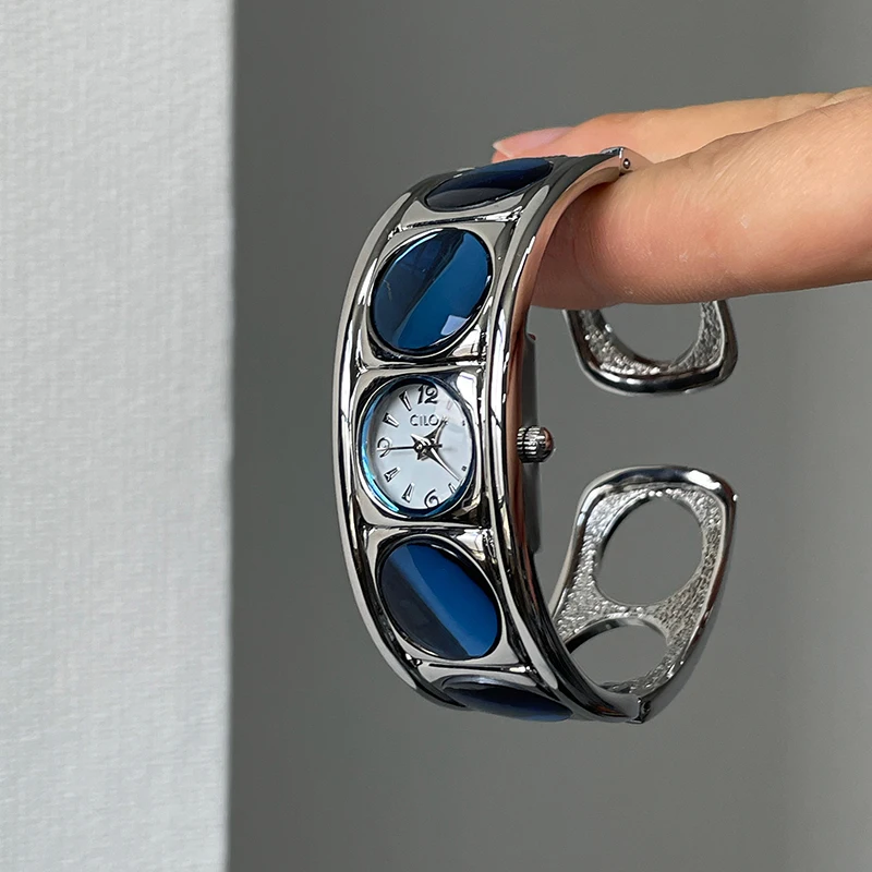 CILOA orologio da polso femminile 2025 nuovo marchio regalo rotondo autentico orologio da donna al quarzo impermeabile casual blu di alta qualità