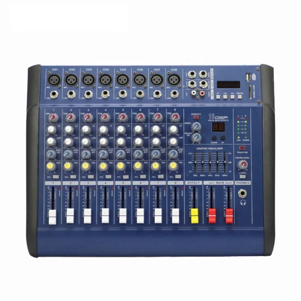 4/6/8/10/12 channel amplifier mixing console DSP Bluetooth equalization stage multimedia home KTV all-in-one machine