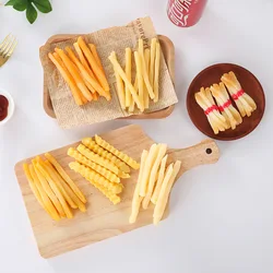 Simulation Fries Model Artificial Food Kids Game Props Wolf Tooth Fake Potato Chips Fast Restaurant Window Display 10pc/lot
