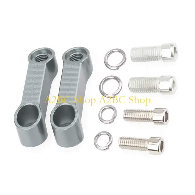 

A2BC Motorcycle Mirror Risers Удлинение алюминиевая стойка повышает зеркала, продлевает видимость на 35 см для лучшего обзора и