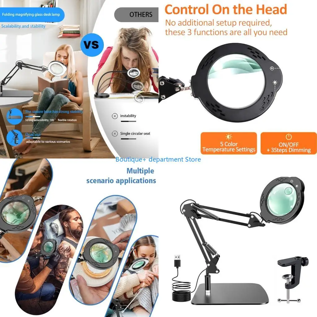 E1PD Delicate Foldable Glass 10 Times 20 Times With Comfortable Grip Handle