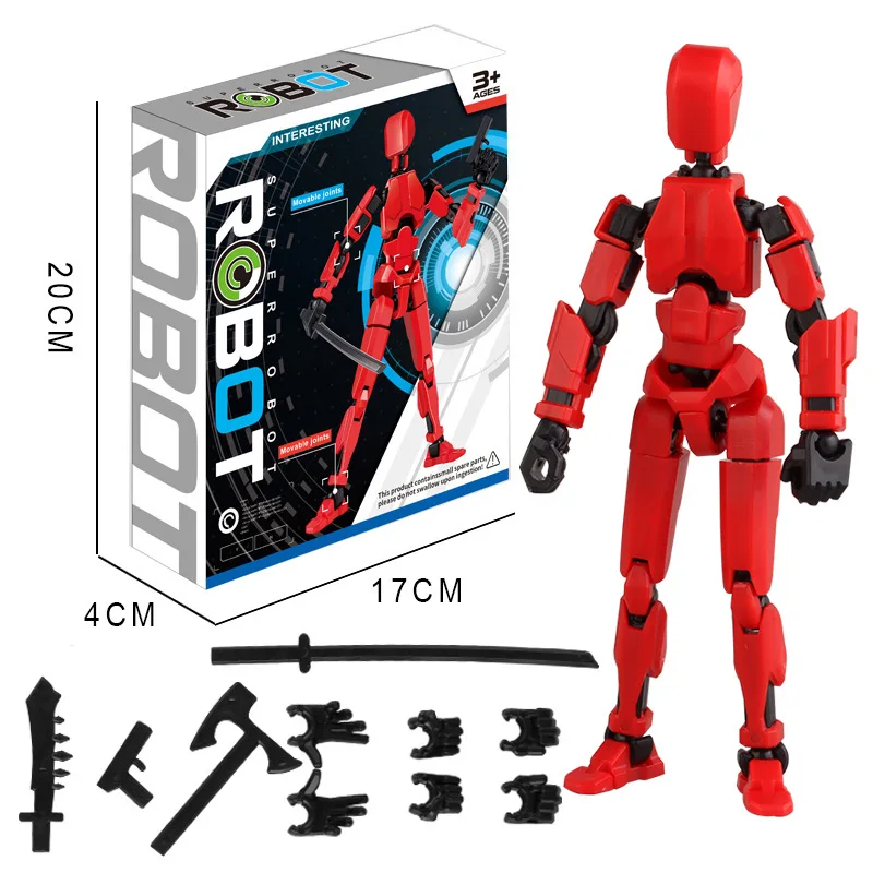 Titan 13 Action figuren mit Box T13 Figur 3d gedruckt mehrteilige bewegliche glückliche 13 Action figur Dummy für Kinder Geschenk