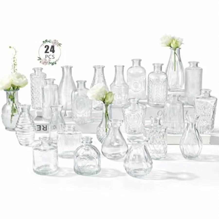 24 Pack Glass Bud V…