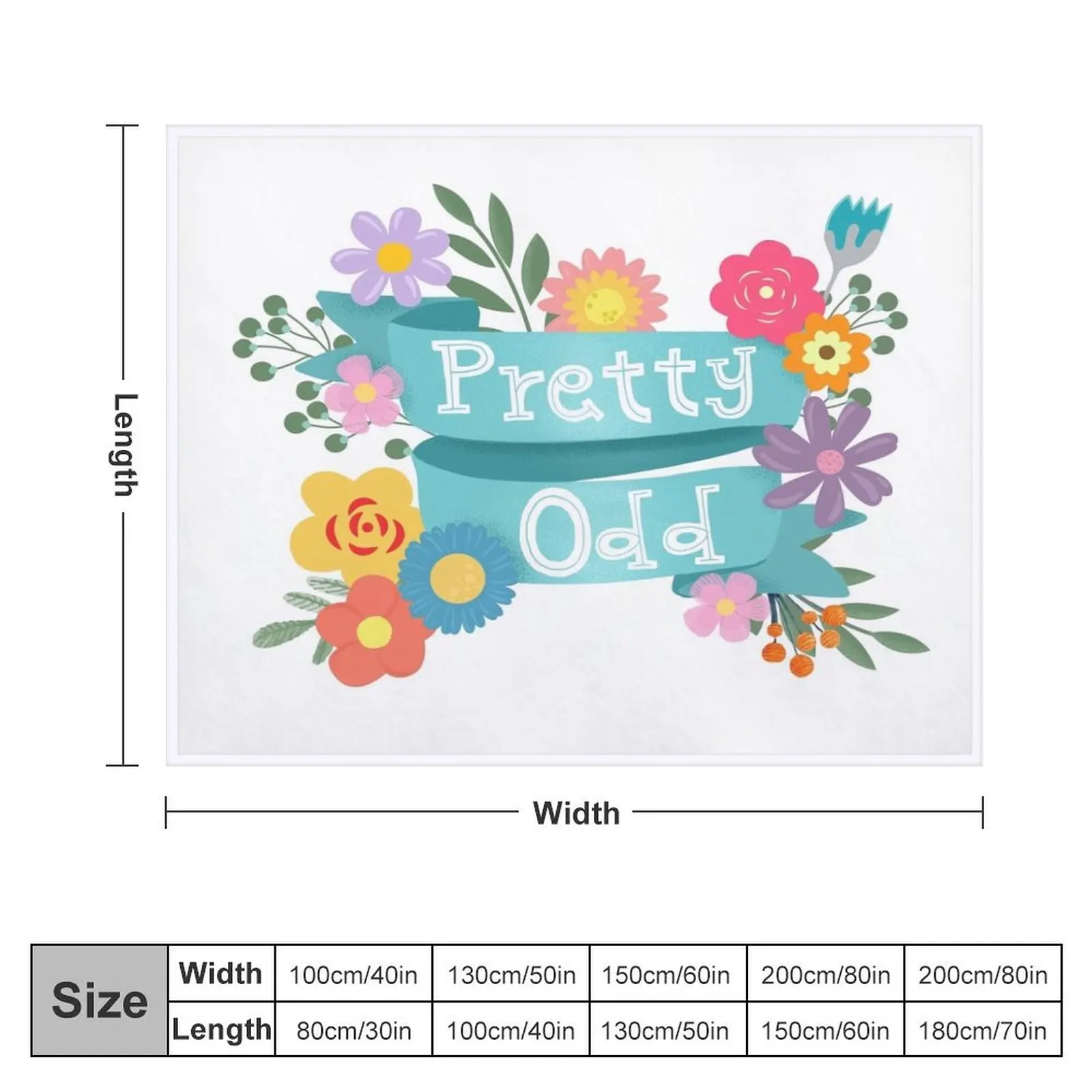 Pretty Odd Floral Banner Throw Blanket Soft Sofa Quilt Blankets