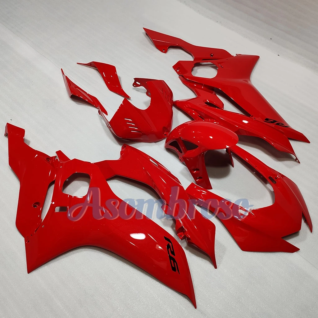 Best Motorcycle ZXMT ABS Fairing Kit For YZFR6 2017 2018 2019 2020 2021 2022 2023 YZF R6 17-23 Shiny All Red Colour