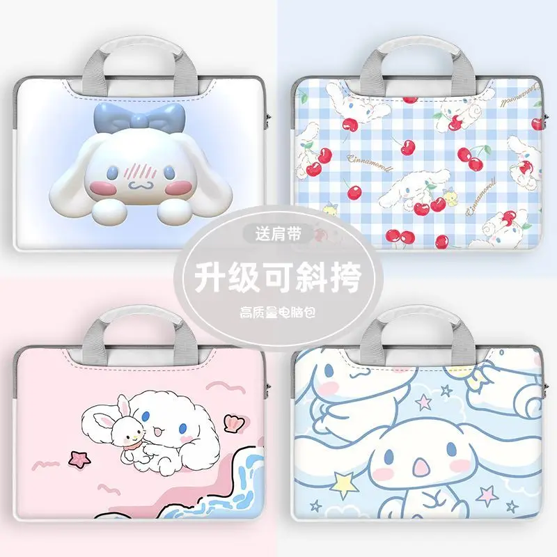 

New Sanrio Laptop Bag Cinnamoroll Cute Large Capacity Tablet Organizer Cartoon Handbag Laptop Case 12in 13in 14in 16in 15IN 17IN