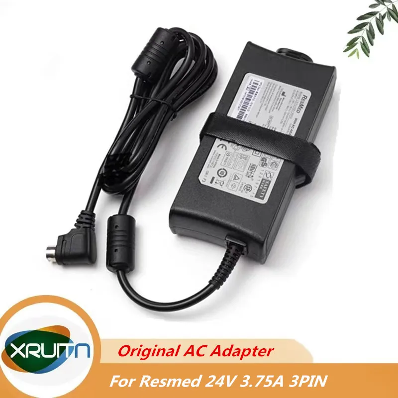 Fuente de alimentación de CA Original de 90W para máquinas CPAP y VPAP de la serie ResMed S9, adaptador de CA RESMED de 90W IP21 369102 24V 3.75A 3PIN
