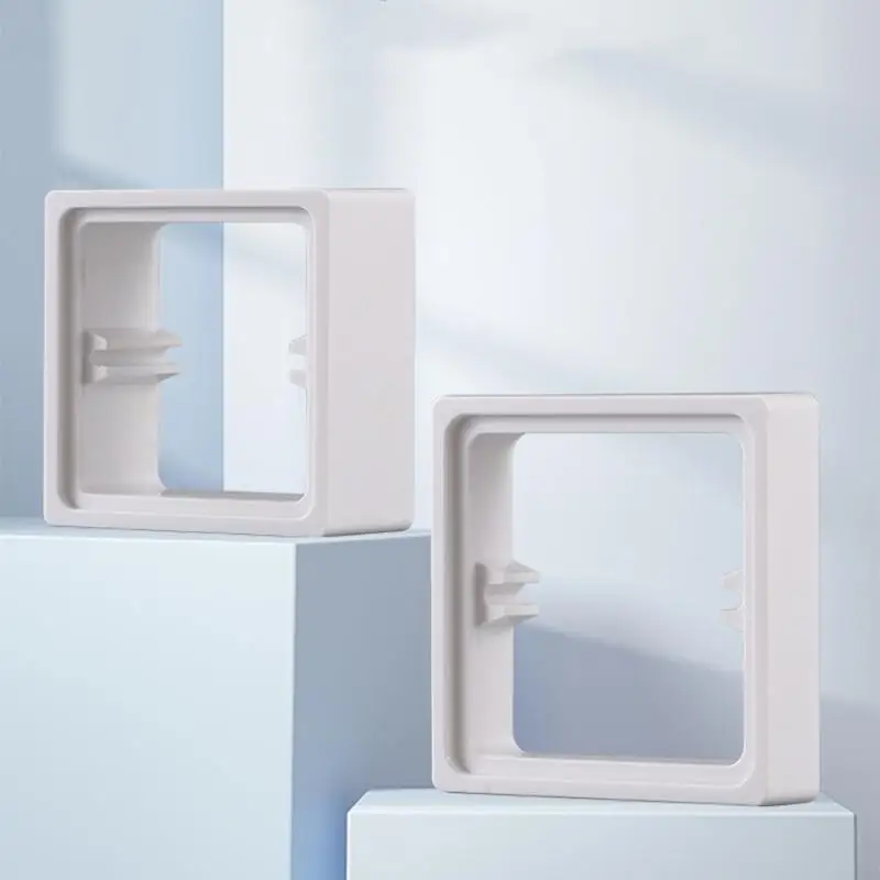 R1WB 20mm مربع تبديل ضوء مفاتيح بلاستيك محيط لمفاتيح الضوء المفرد أغطية لوحات لزرع الخان